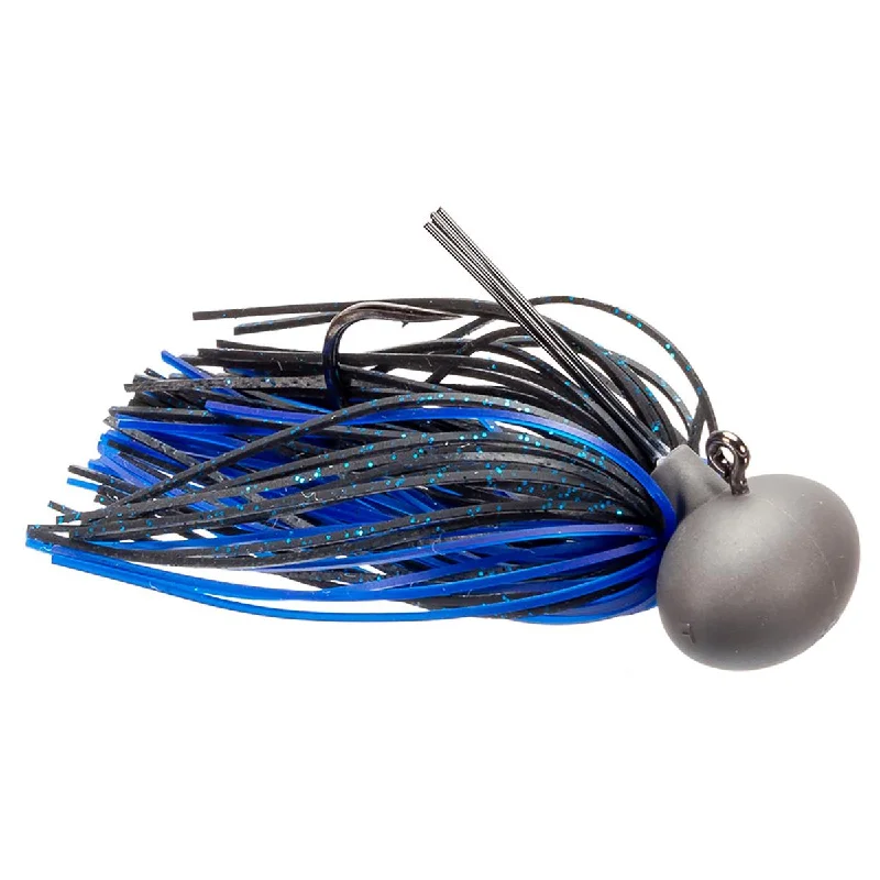 Keitech M2 Football Jig | Black-Blue Flake; 3/8 Oz.