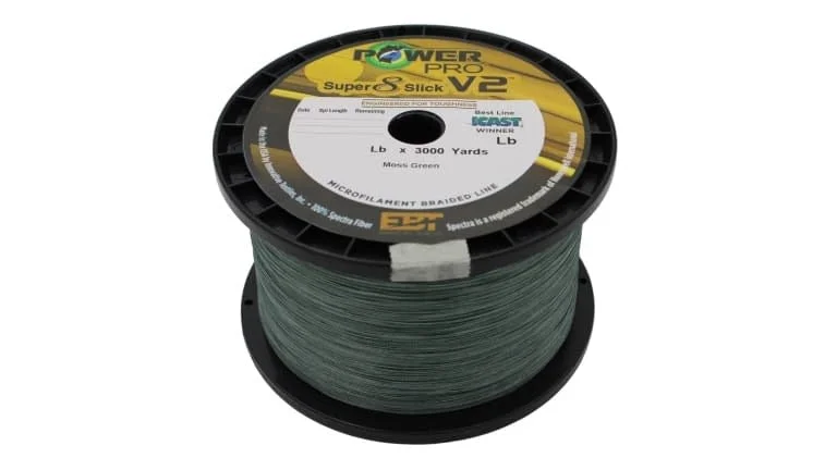 Super 8 Slick V2 20lb Braided Line - 3000yd Bulk Spool