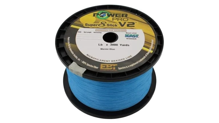 Super 8 Slick V2 15lb Braided Line - 3000yd Bulk Spool