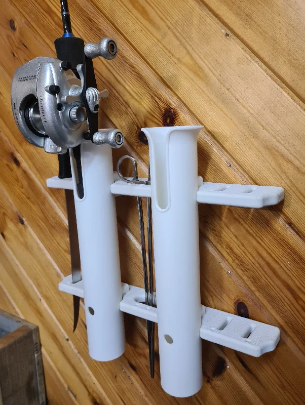 2 FISHING ROD HOLDER AND TOOL RACK