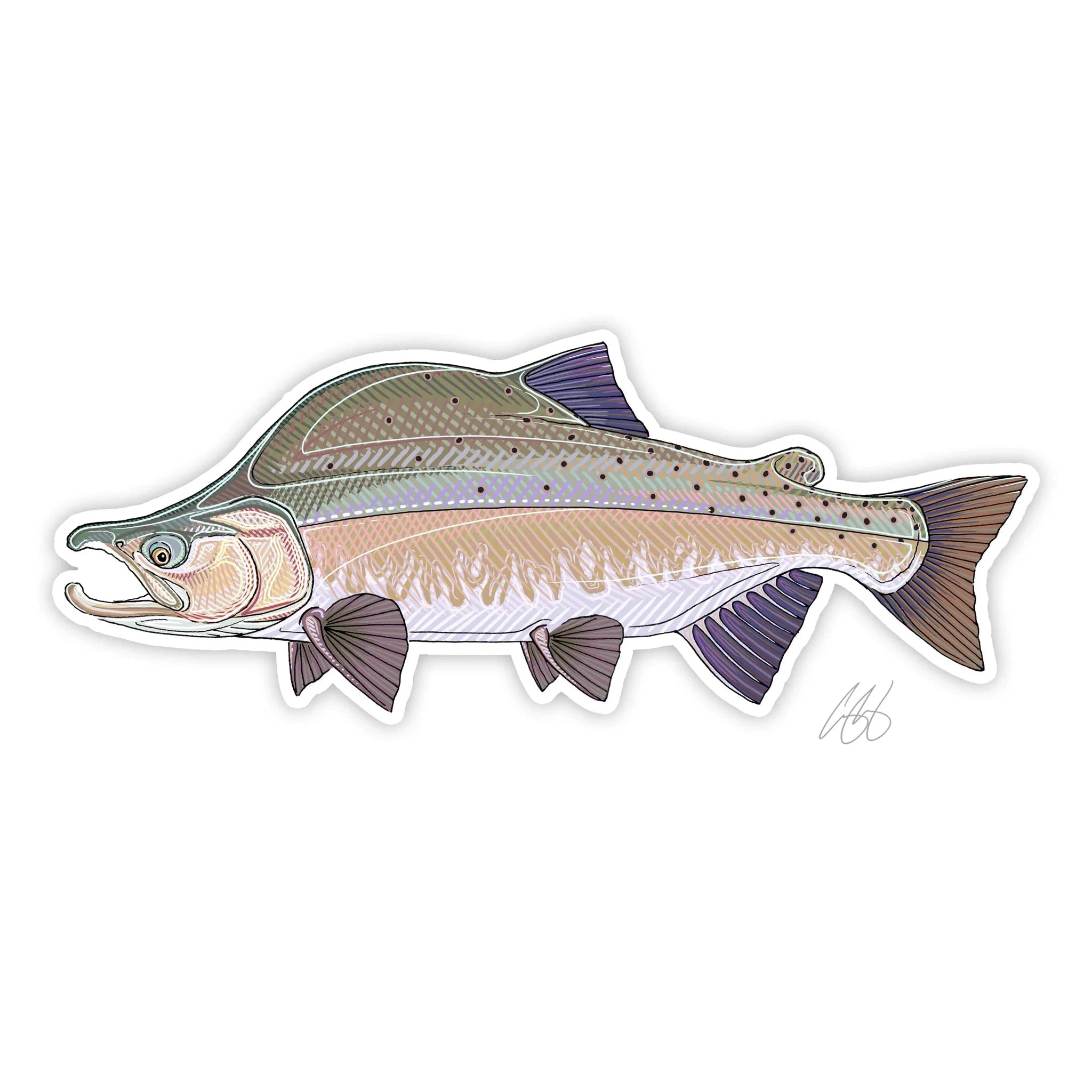 Underwood Pink Salmon Sticker