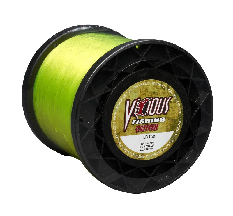 Vicious Catfish Hi-Vis Yellow Mono - 1LB Spool