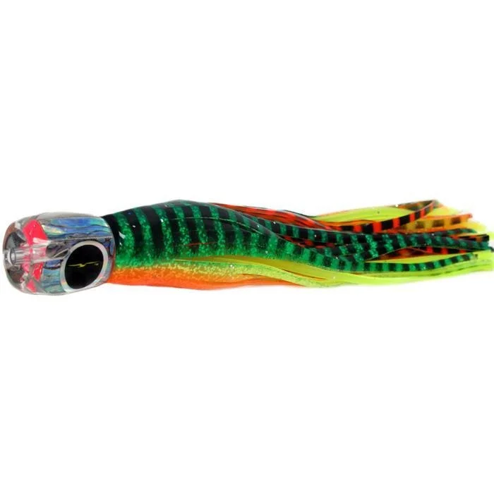 Black Bart Tahitian Prowler Medium Tackle Lure - Green Orange Tiger/Orange Yellow Tiger