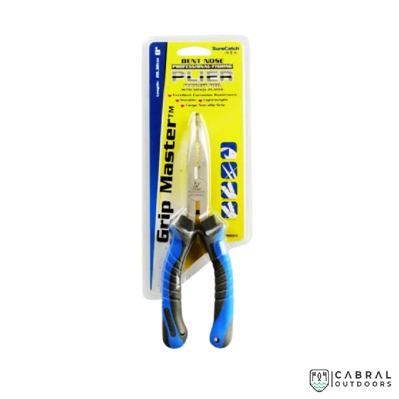 Surecatch Grip Master Bent Nose Professional Fishing Plier | 8"