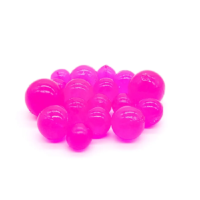 BnR Tackle Soft Beads, 18mm, Cerise, Neutral Buoyancy, 8/pack