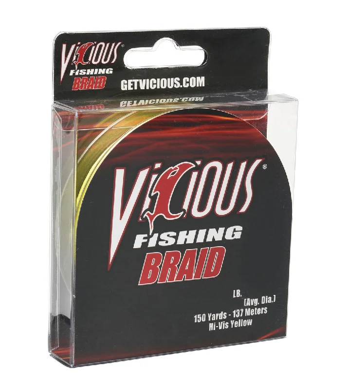 Vicious Standard Hi-Vis Yellow Braid - 150 Yards