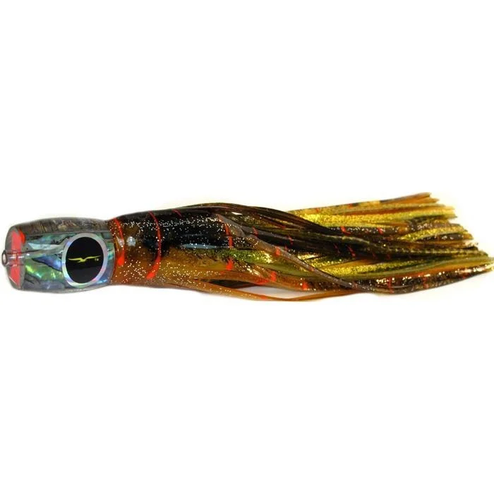 Black Bart Mahi Candy Medium Tackle Lure - Brown Gold Orange/Gold Dot