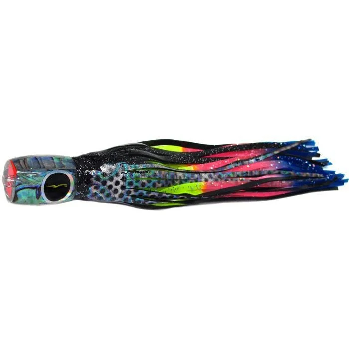 Black Bart Mahi Candy Medium Tackle Lure - Black Dot/Rainbow