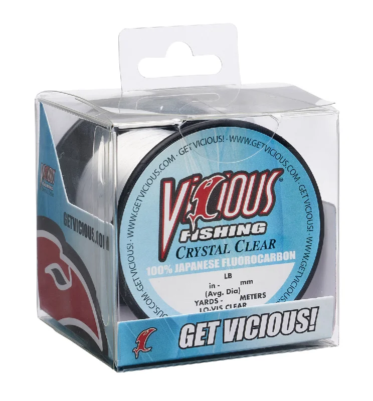 Vicious Crystal Clear 100% Japanese Fluorocarbon - 500 Yards