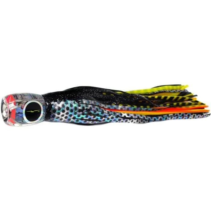 Black Bart Tahitian Prowler Medium Tackle Lure - Black Dot/Yellow Tiger