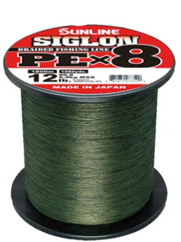 Sunline Siglon PEx8 Dark Green Braid - 1980 Yard Spools