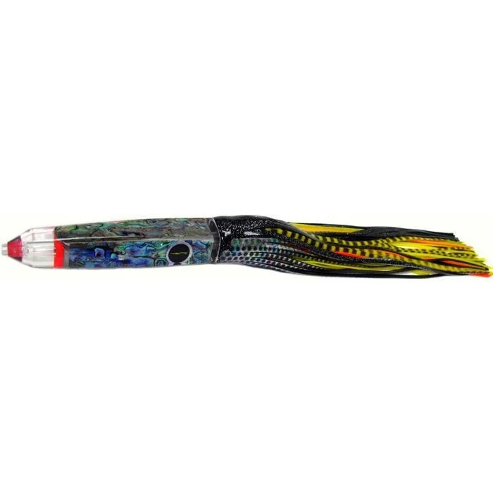 Black Bart Wahoo Candy Medium Heavy Tackle Lure - Black Dot/Yellow Tiger