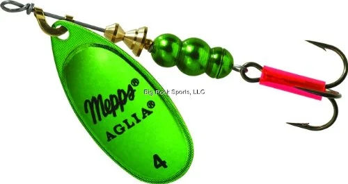 Mepps Aglia Inline Spinner 1/3 Oz Green Platium