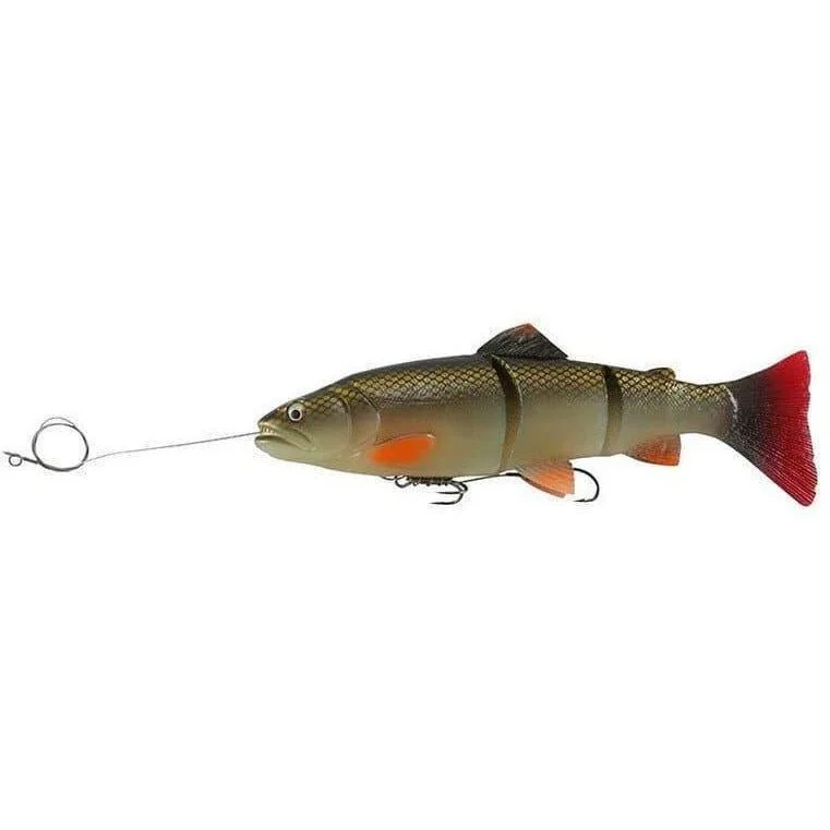 Savage Gear Pre-Rigged 3D Line Thru Trout Segmented Swimbait SS 8" 3-1/3 Oz Red Horse Sucker