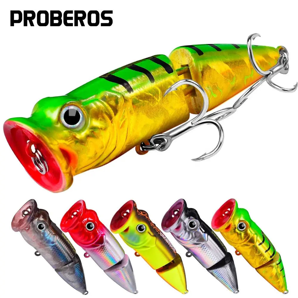 Lureswholesale® Popper Hard Bass 3D Eyes Big Mouth Floating Lure