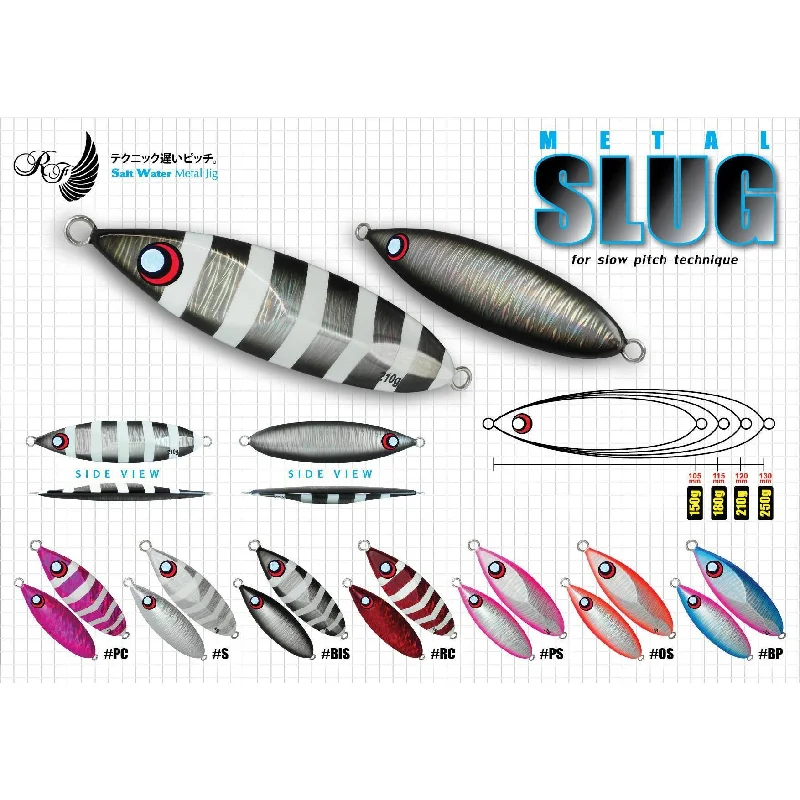 Rodford Metal SLUG Jigs (Slow Pitch)  (250grams)