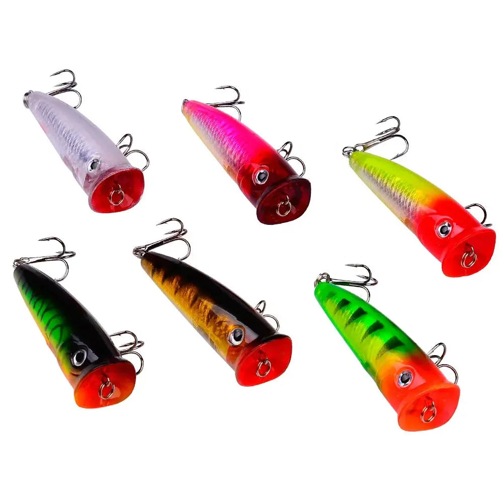 Lureswholesale® Topwater Popper Lure 7.5cm 10.5g Plastic Fishing Lure Hard Artificial Bass Bait Fishing Tackle