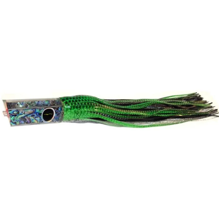 Black Bart Kona Classic Tube Medium Heavy Tackle Lure - Green/Black Dot