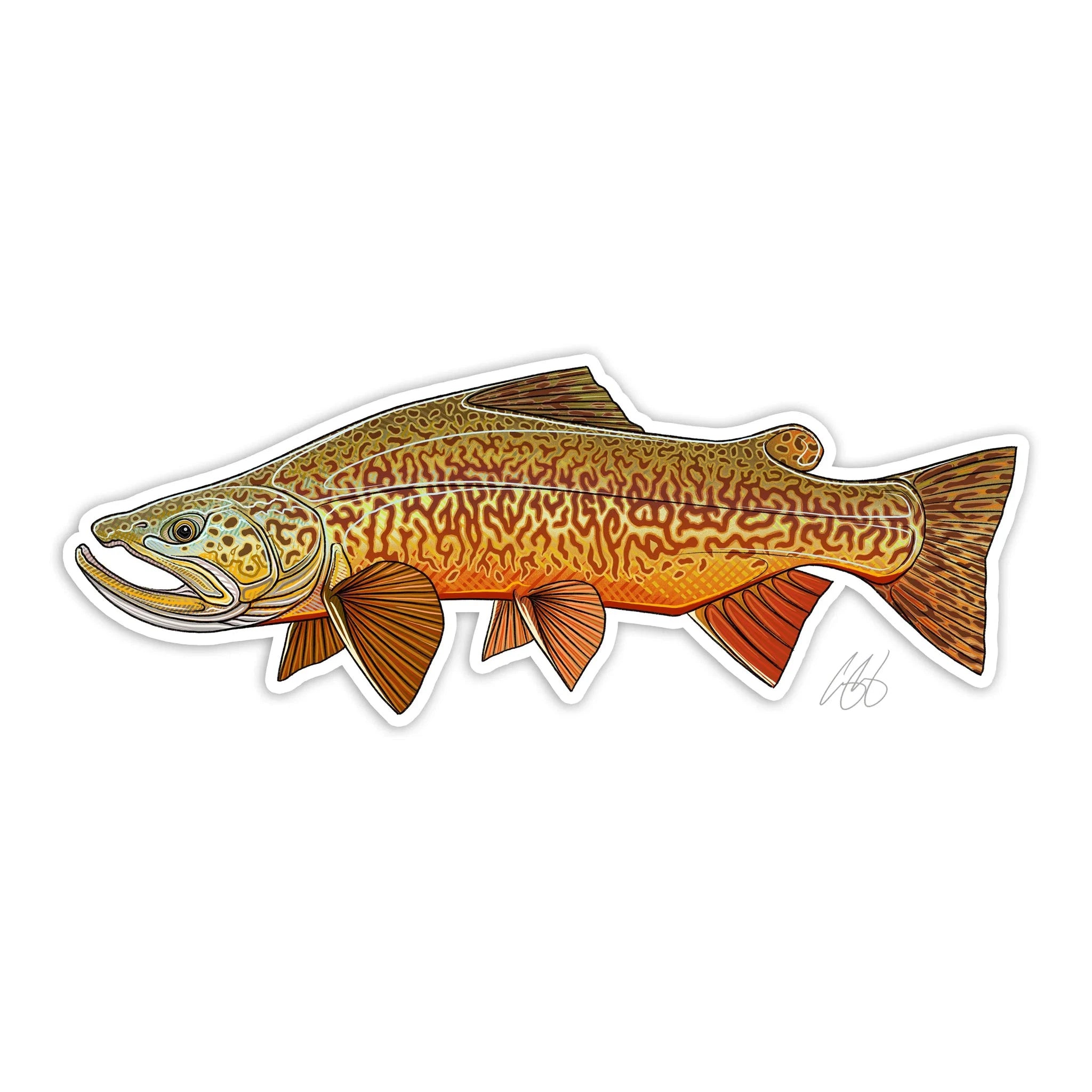 Underwood Tiger Trout Sticker