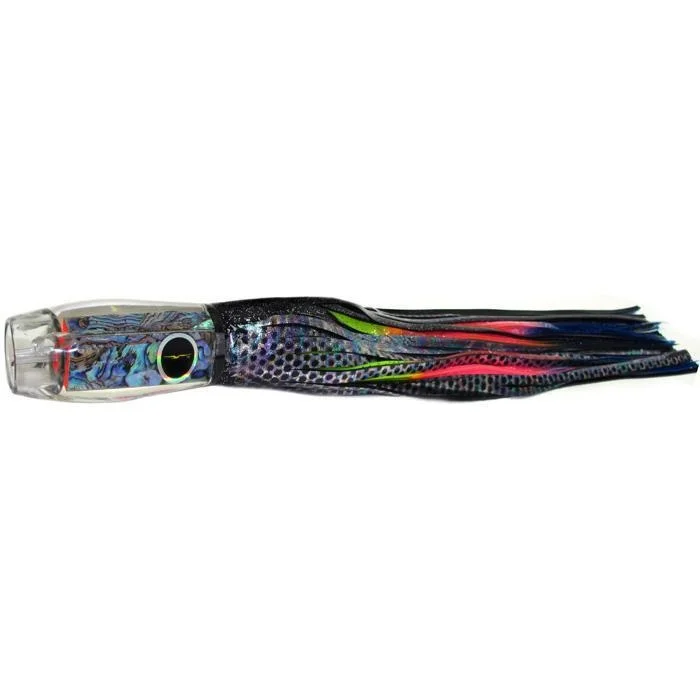 Black Bart Kona ProJet Medium Heavy Tackle Lure - Black Dot/Rainbow