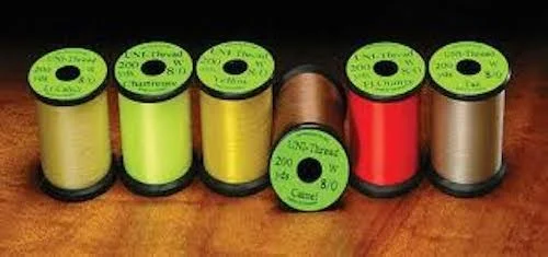 Uni-Thread by Uni 8/0 Fly Tying Material - Black - 200 Yards