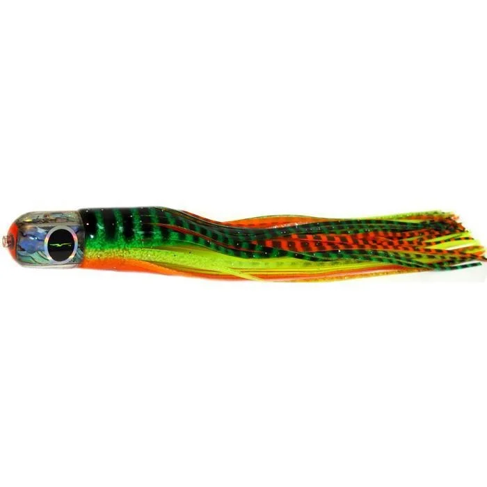 Black Bart Punisher Medium Heavy Tackle Lure - Green Orange Tiger/Orange Yellow Tiger