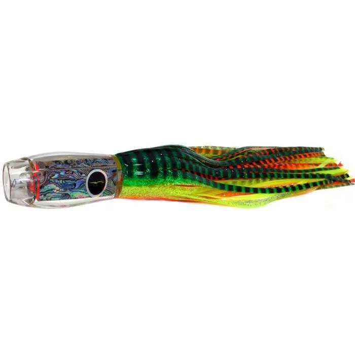 Black Bart Kona ProJet Medium Heavy Tackle Lure - Green Orange Tiger/Yellow Tiger