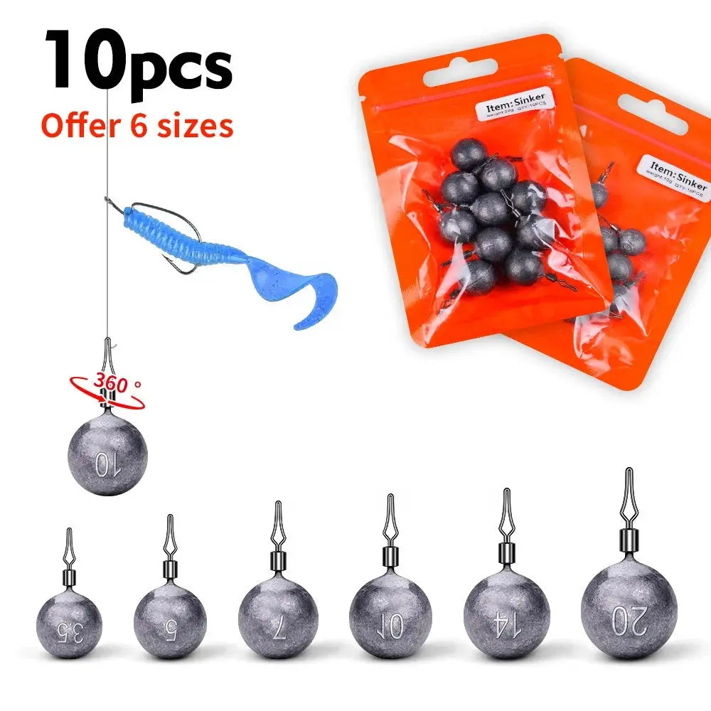 Lureswholesale® Fishing Weights Drop Shot Weights Kit