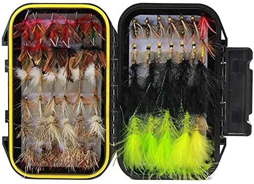 60 pcs Fly Fishing Flies Assortment Kit