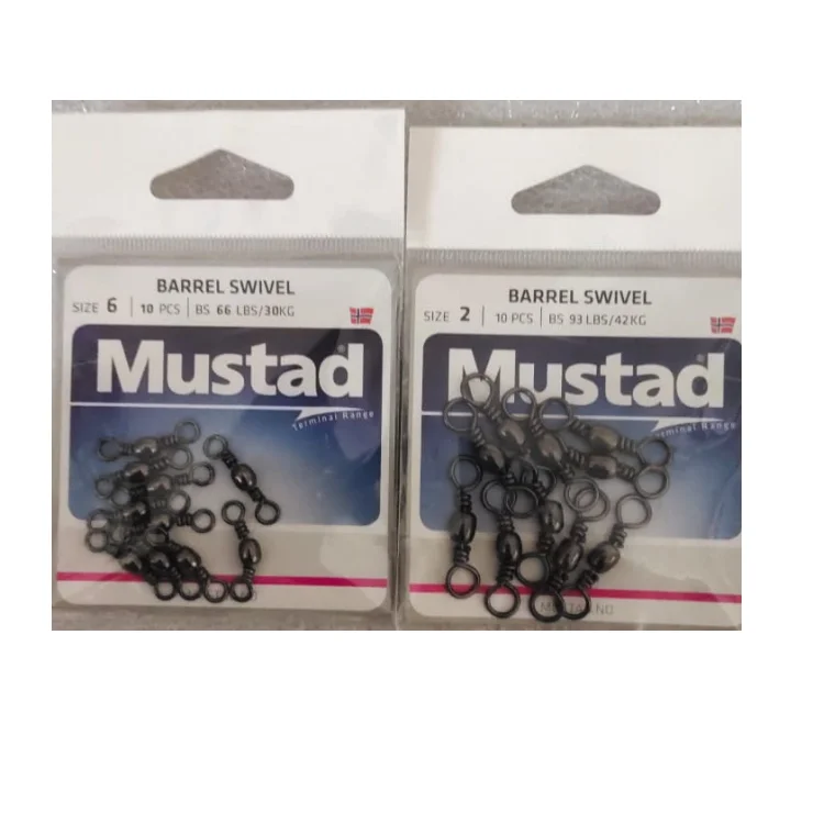 Mustad Barrel Swivel | Size: 1-12