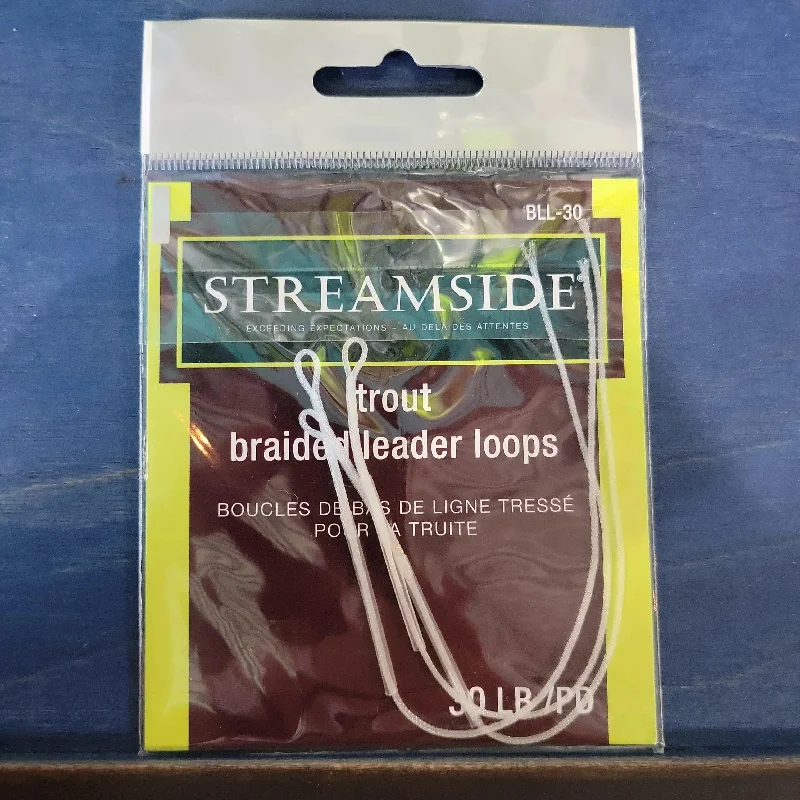 Streamside Trout Braided Leader Loops 30lbs 3/pk