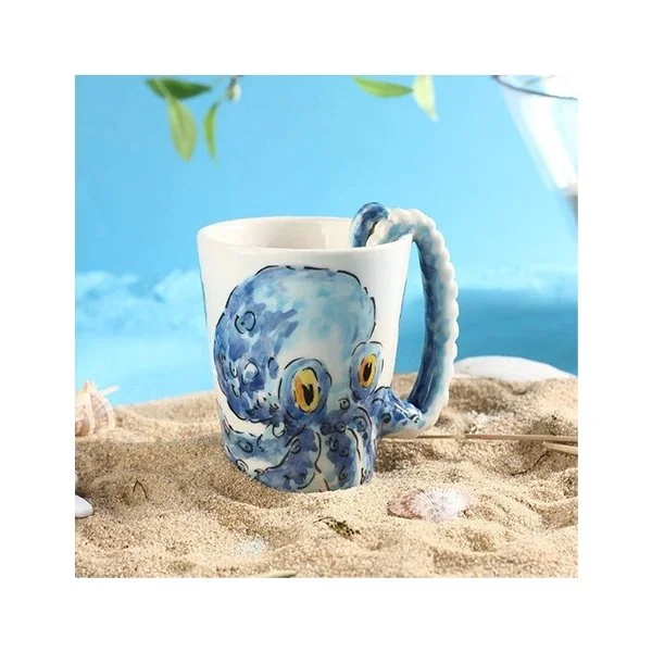 3D Hand-Made Marine Coffee Mug