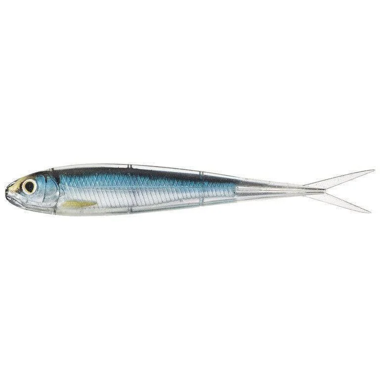 LiveTarget Twitch Minnow Soft Jerk Bait 4-1/2" 1/4 Oz Silver/ Blue Qty 4