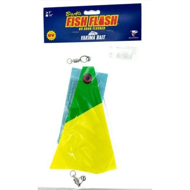 Yakima Bait Big Als Medium Fish Flash In-Line Flasher size 8" Vinyl Green/Vinyl Chartreuse Duck