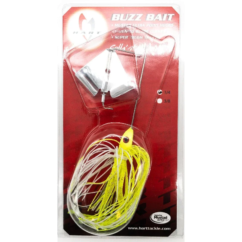 Hart Tackle Bleeding Heart Buzzbait 1/4 oz. Silver Chart/White