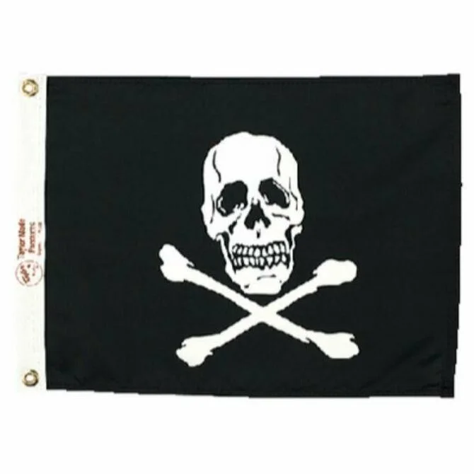 Taylor Made - Jolly Roger Flag 12 " x 18"