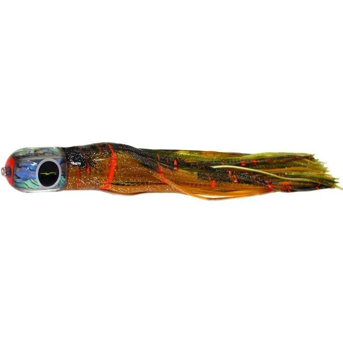 Black Bart Punisher Medium Heavy Tackle Lure - Brown Gold Orange/Gold Dot