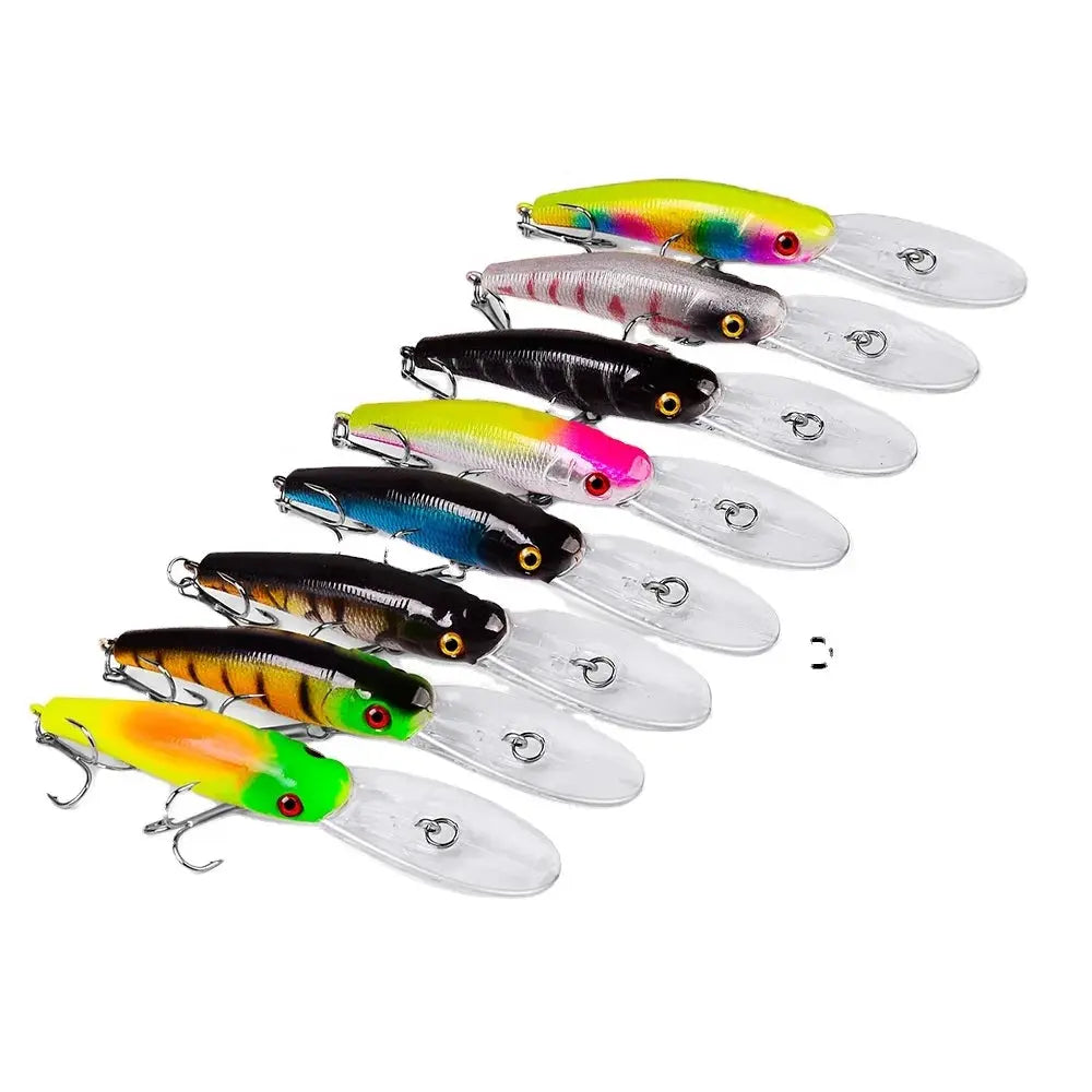 Lureswholesale® Sinking Minnow Fishing Lure with Treble Hooks 3D Eyes