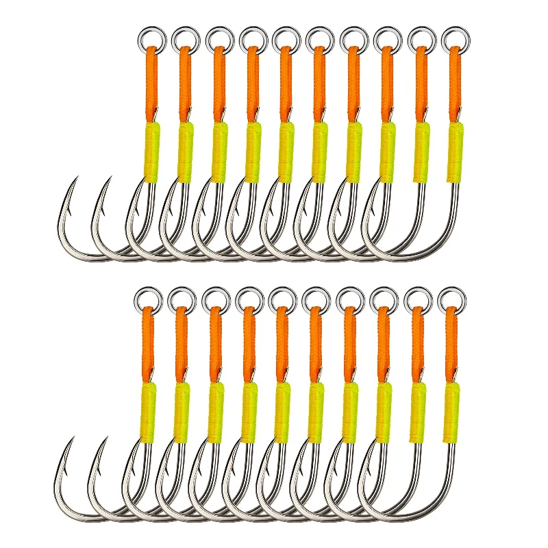 THKFISH 20pcs Fishing Assist Hooks Saltwater Dancing Stinger Jigging Hooks