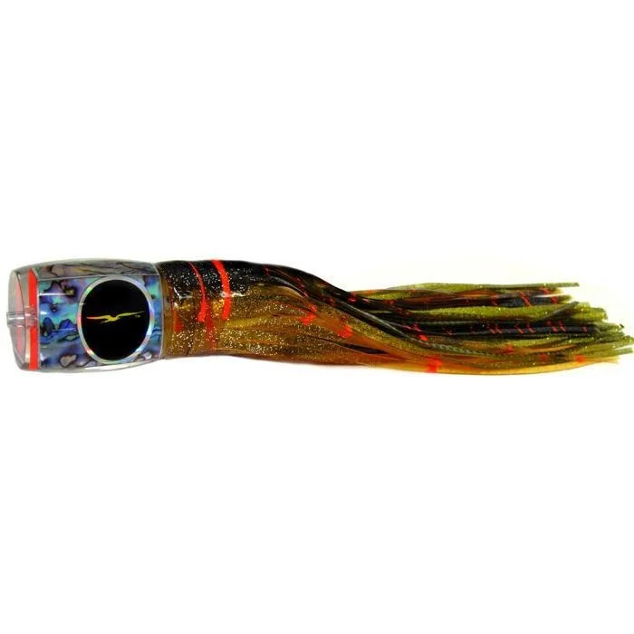 Black Bart Marlin Candy Medium Heavy Tackle Lure - Brown Gold Orange/Gold Dot