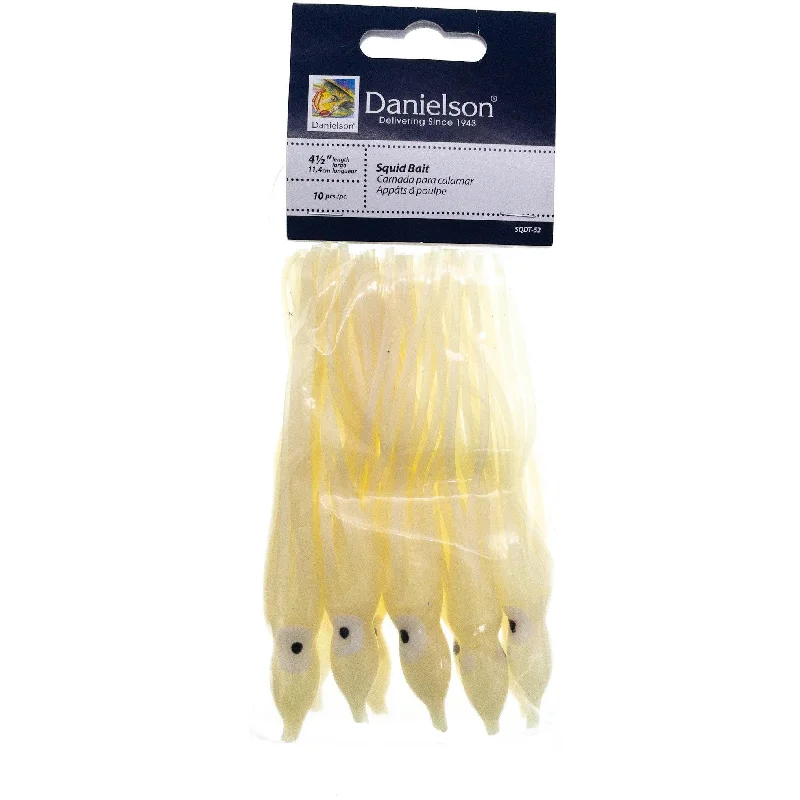 Danielson Squid Bait 4.5" Pearl 10pk