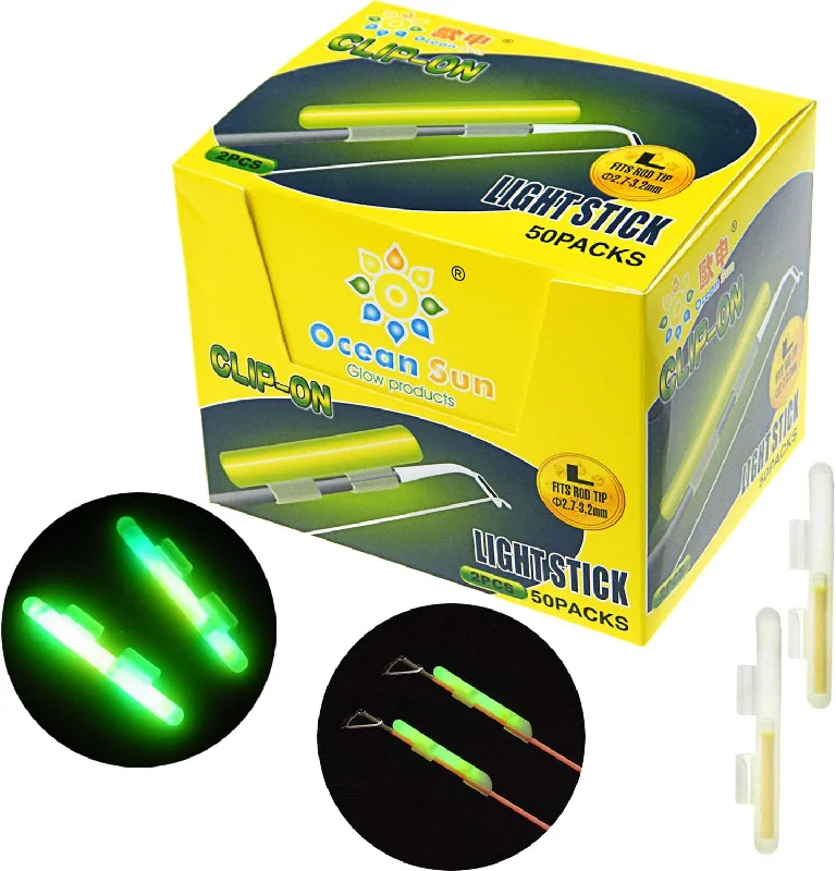 THKFISH 100pcs Fishing Glow Sticks Rod Tip Glow Sticks