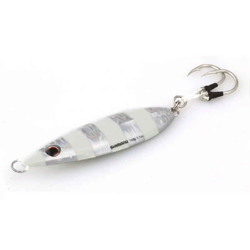 Shimano BFLFF130 Butterfly Flat-Fall Jigs 130g ZG Zebra Glow