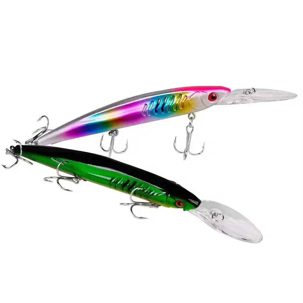 Lureswholesale® Minnow Sinking with 3D Eyes Hooks