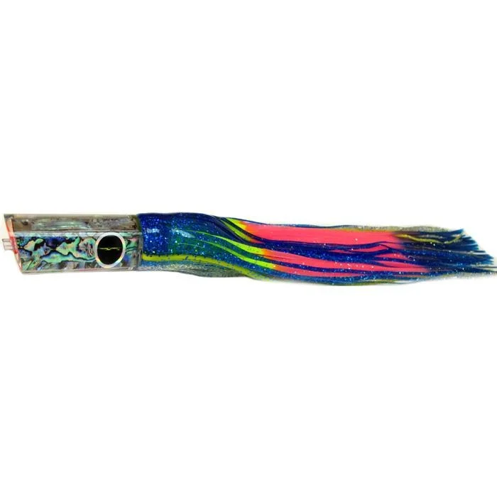 Black Bart Kona Classic Tube Medium Heavy Tackle Lure - Blue Yellow/Rainbow