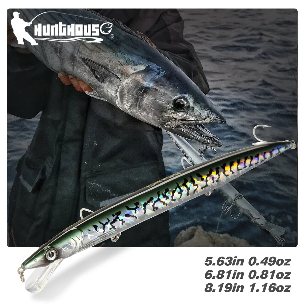 Hunthouse Fishing Jerkbait Lure Minnow Jerkbait Sea Lure Long Casting Minnow Floating Pesca Fishing Tackle Seabass