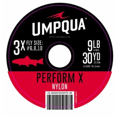 Umpqua Perform X Nylon Trout Tippet - Clear 30yds - 3X