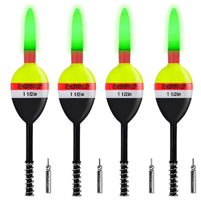 THKFISH 4PCS Lighted Slip Bobbers Fishing Floats