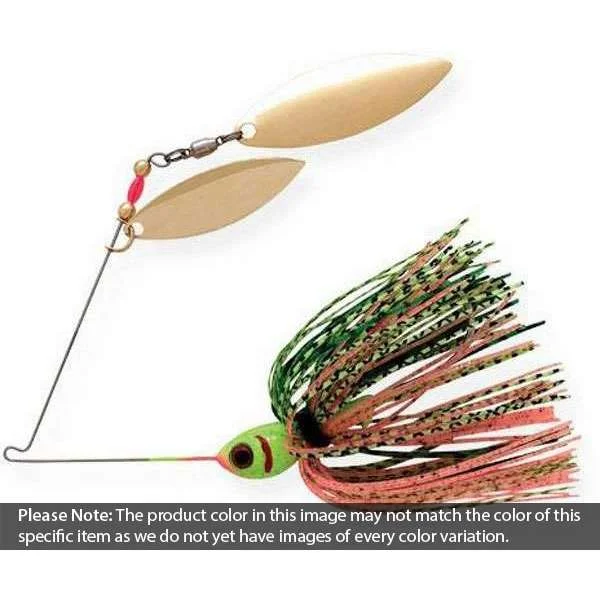 XXB BYBW12-636 Booyah Double Willow Spinner Bait, 0.5 Oz. - Satin Silver Glimmer